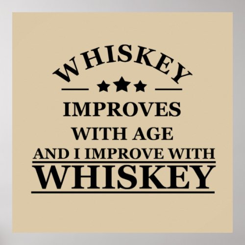 Whiskey quotes funny alcohol sayings gifts poster