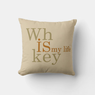 Whiskey quotes funny alcohol sayings gifts throw pillow