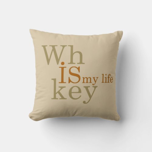 Whiskey quotes funny alcohol sayings gifts throw pillow