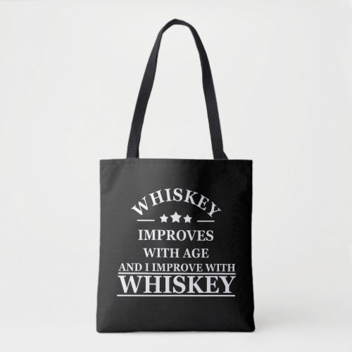 Whiskey quotes funny alcohol sayings gifts tote bag