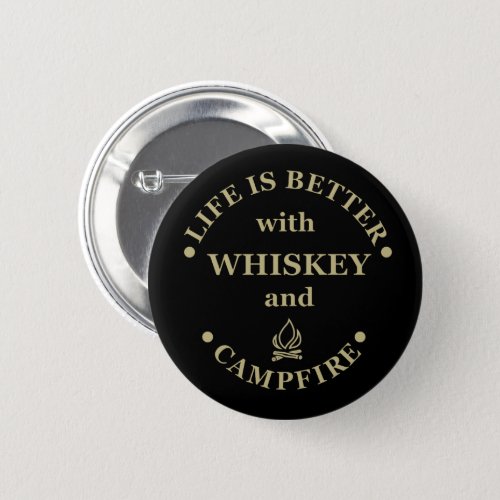 Whiskey quotes funny camping camper sayings  button