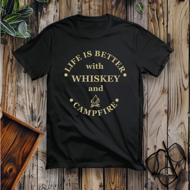 Whiskey quotes funny camping camper sayings  T-Shirt (Creator Uploaded)