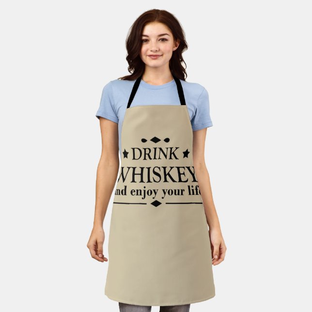 Whiskey quotes funny drinking alcohol sayings  apron (Worn)
