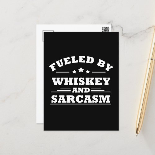 Whiskey quotes funny drinking alcohol sayings holiday postcard