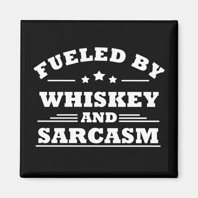Whiskey quotes funny drinking alcohol sayings magnet (Front)