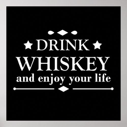 Whiskey quotes funny drinking alcohol sayings  poster