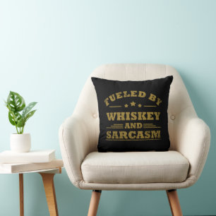 Whiskey quotes funny drinking alcohol sayings throw pillow