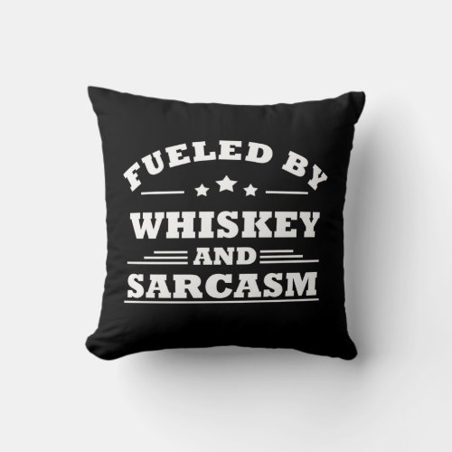 Whiskey quotes funny drinking alcohol sayings throw pillow