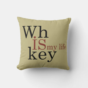 Whiskey quotes funny drinking alcohol sayings throw pillow