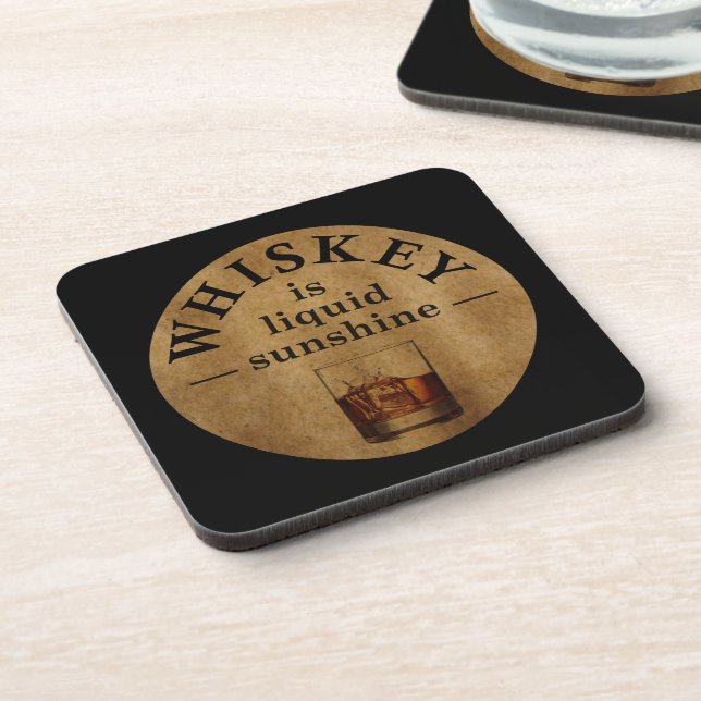 Whiskey quotes funny drinking sayings beverage coaster (Left Side)