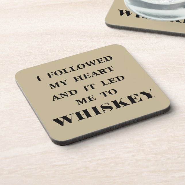 Whiskey quotes funny drinking sayings beverage coaster (Left Side)