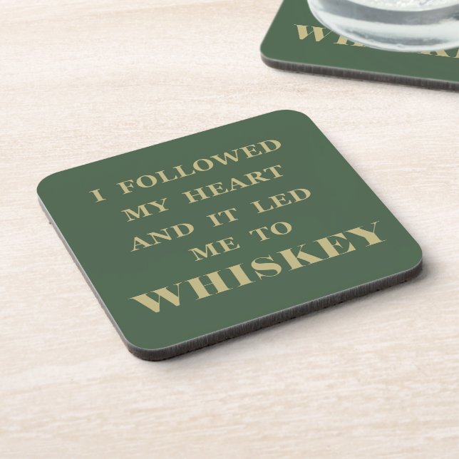 Whiskey quotes funny drinking sayings beverage coaster (Left Side)