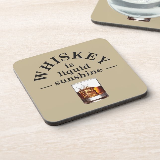 Whiskey quotes funny drinking sayings beverage coaster (Left Side)