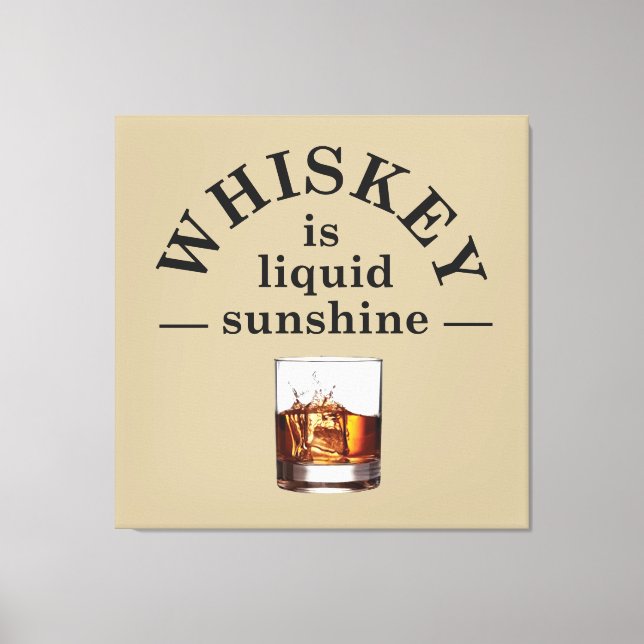Whiskey quotes funny drinking sayings canvas print (Front)