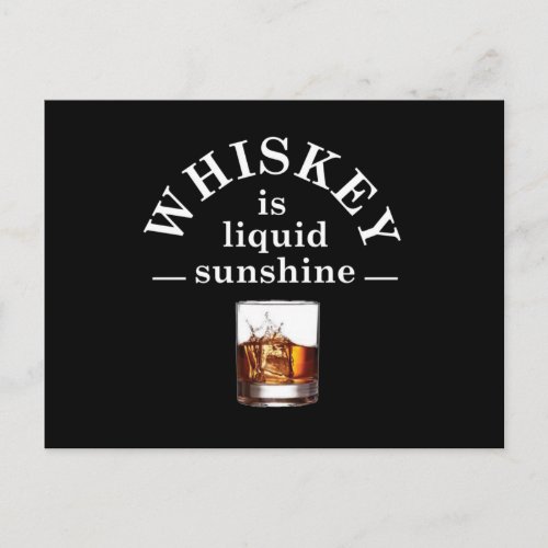 Whiskey quotes funny drinking sayings postcard