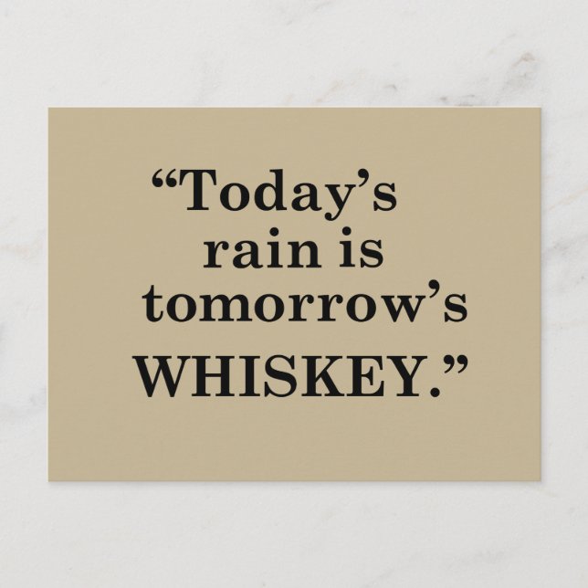 Whiskey quotes funny drinking sayings postcard (Front)