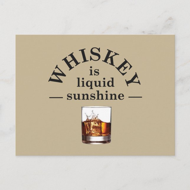 Whiskey quotes funny drinking sayings postcard (Front)