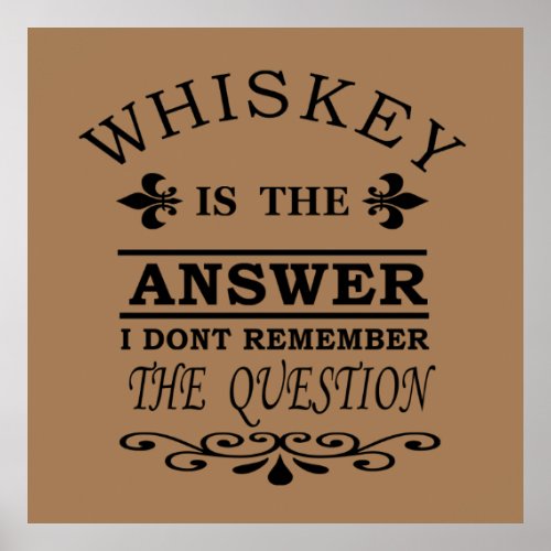 Whiskey quotes funny drinking sayings poster