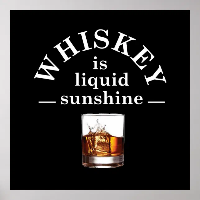 Whiskey Quotes Funny Drinking Sayings Poster 