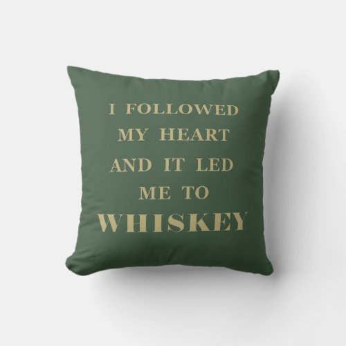 Whiskey quotes funny drinking sayings throw pillow