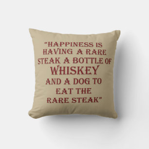 Whiskey quotes funny drinking sayings throw pillow