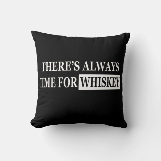 Whiskey quotes funny drinking sayings throw pillow (Front)