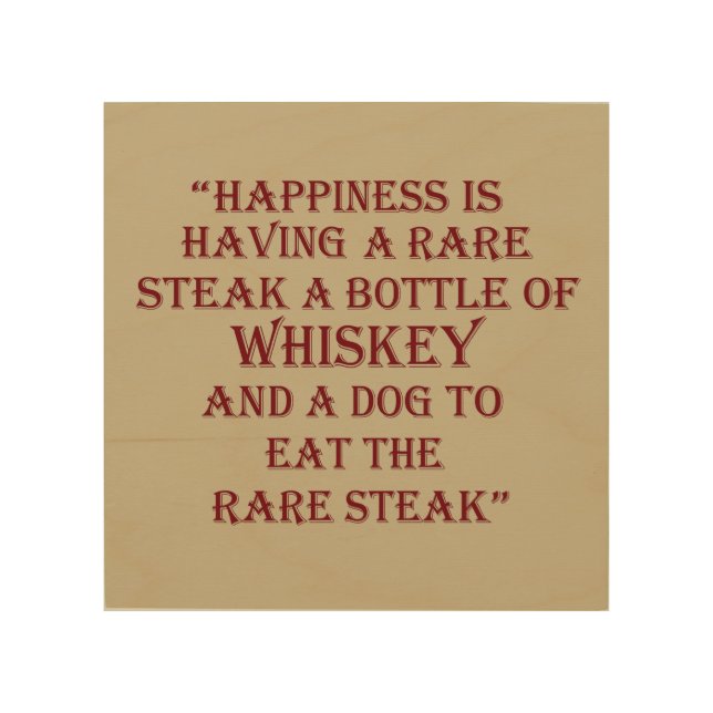 Whiskey quotes funny drinking sayings wood wall art (Front)