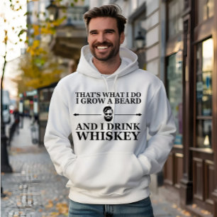 Whiskey quotes with funny bearded sayings hoodie