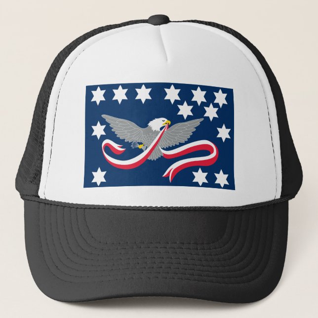 Whiskey Rebellion Flag T-Shirts Trucker Hat (Front)