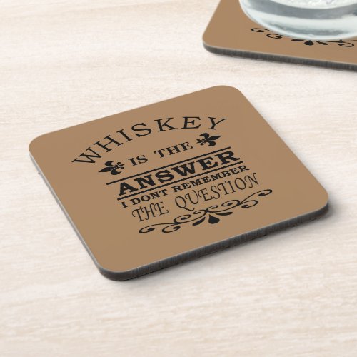 whiskey slogan beverage coaster