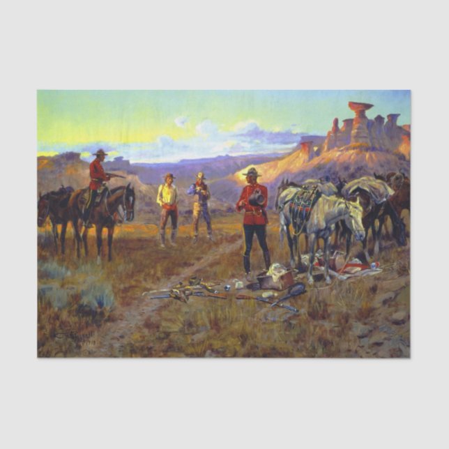 “Whiskey Smugglers” by Charles M Russell Tissue Paper (Front)