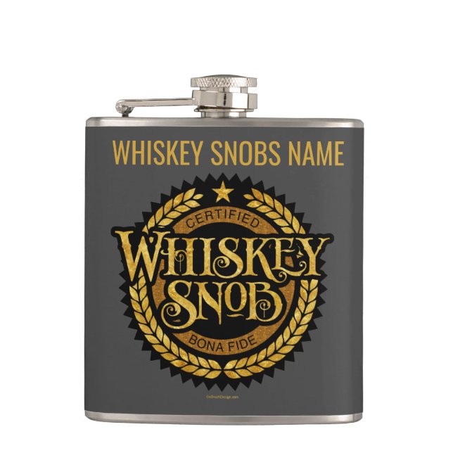 Whiskey Snob Flask (Front)