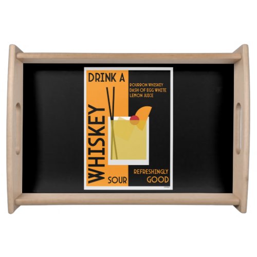 Whiskey Sour Cocktail  Serving Tray