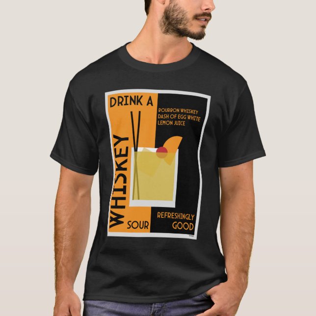 Whiskey Sour Cocktail T-Shirt (Front)