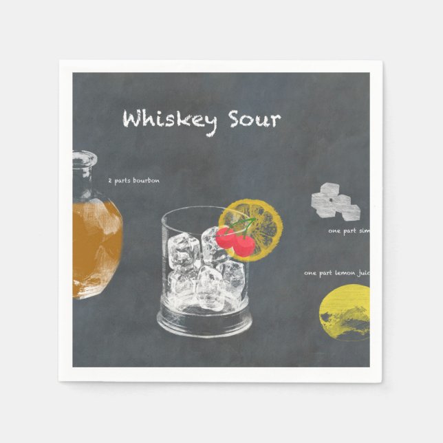 Whiskey Sour Napkins (Front)