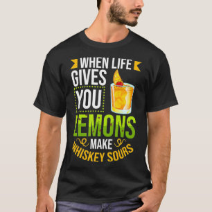 Whiskey Sour Recipe Cocktail Drink Mi T-Shirt