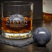Whiskey Spheres & Stanford Rocks Whiskey Glass (Front)