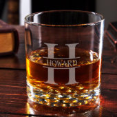 Whiskey Stones Set & Oakmont Monogram Rocks Glass (Front)