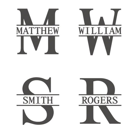 Whiskey Stones Set & Oakmont Monogram Rocks Glass (Examples)