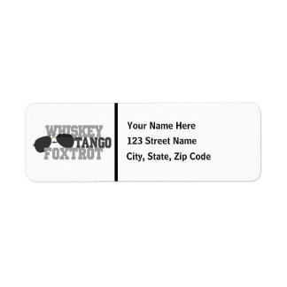 Whiskey Tango Foxtrot - Aviation Glasses Label
