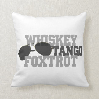Whiskey Tango Foxtrot - Aviation Glasses Throw Pillow