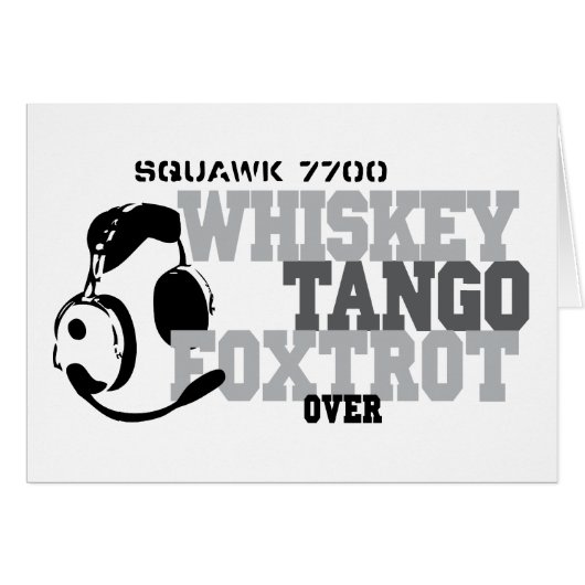 Whiskey Tango Foxtrot - Aviation Humor Cards (Front Horizontal)