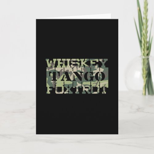Whiskey Tango Foxtrot WTF Green Camouflage