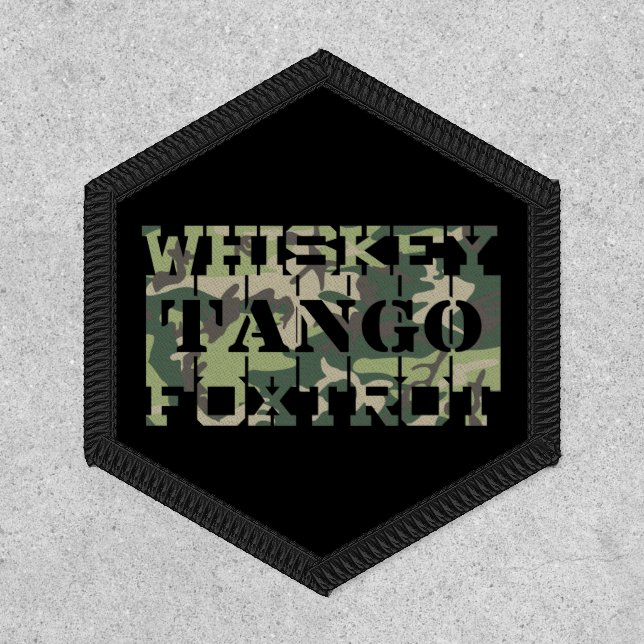 Whiskey Tango Foxtrot WTF Green Camouflage Patch (Front)