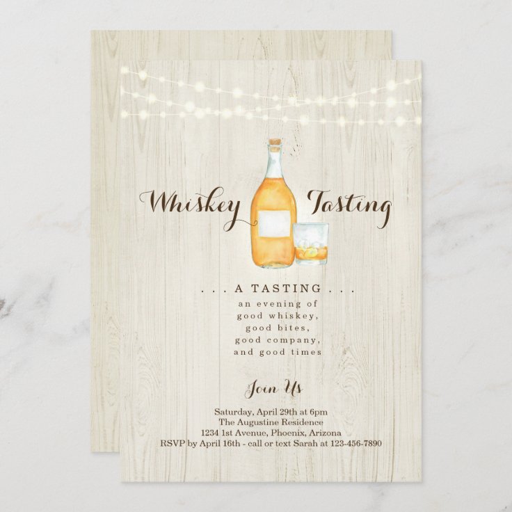 Whiskey Tasting Party Invitation | Zazzle