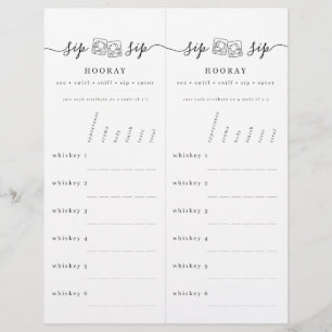 Whiskey Tasting Rating Scorecard Letterhead