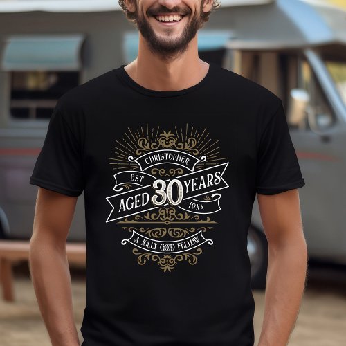 Whiskey Vintage Mens 30th Birthday T_Shirt