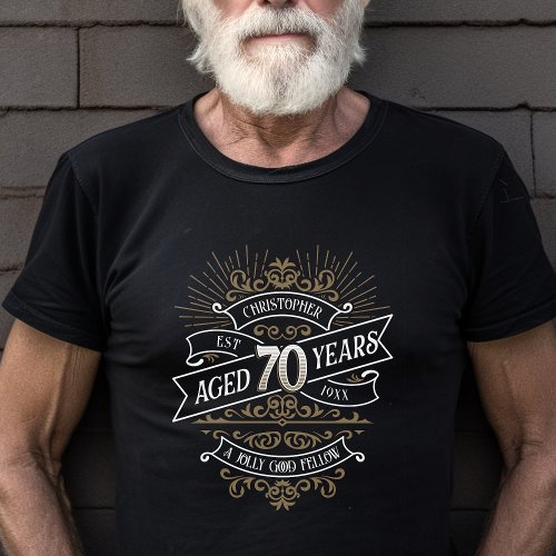 Whiskey Vintage Mens 70th Birthday T_Shirt
