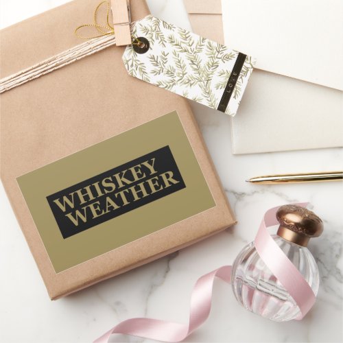 whiskey weather rectangular sticker