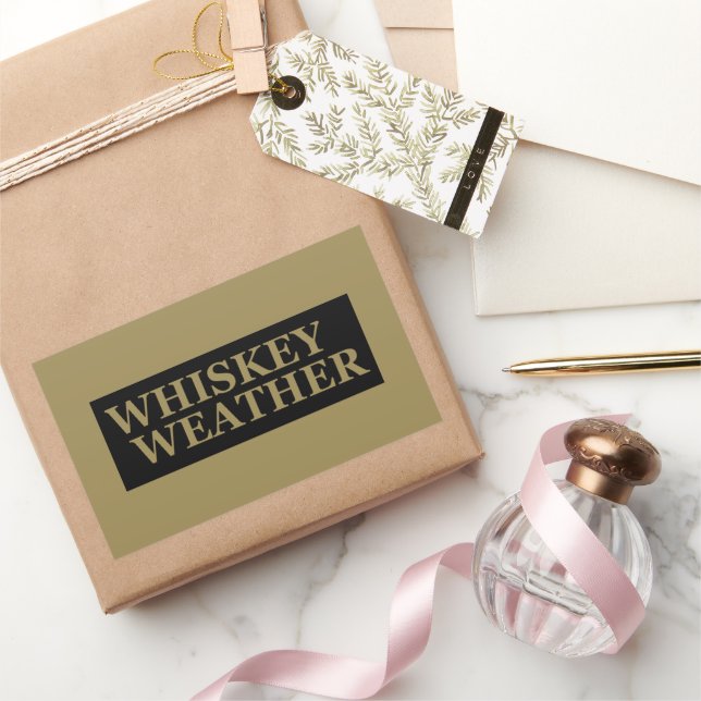 whiskey weather rectangular sticker (Gifting)